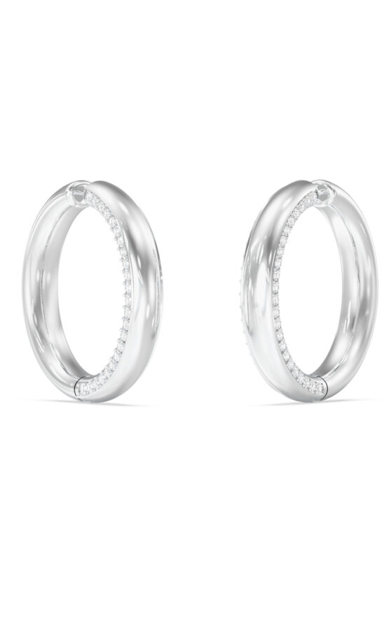 GUESS STEEL MADISON JUBE06427JWRHT/U Κρίκοι Ασημένιοι Με Πέτρες