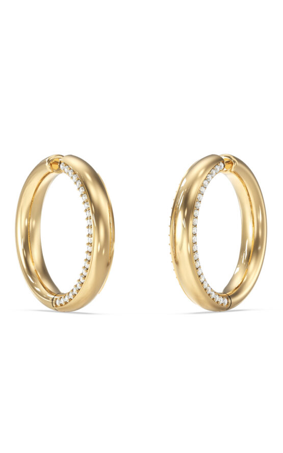 GUESS STEEL MADISON JUBE06427JWYGT/U Κρίκοι Χρυσοί Με Πέτρες
