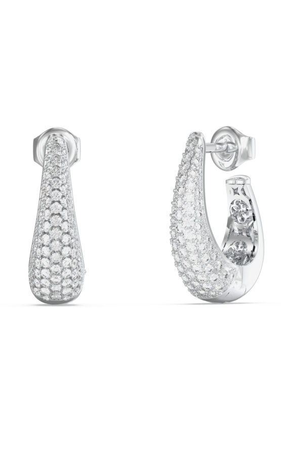 GUESS STEEL MADISON JUBE06429JWRHT/U Κρίκοι Ασημένιοι Με Πέτρες