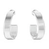 GUESS STEEL MADISON JUBE06434JWRHT/U Κρίκοι Ασημένιοι Με Πέτρες