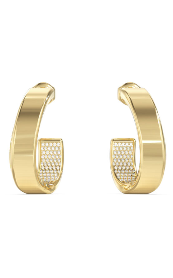 GUESS STEEL MADISON JUBE06434JWYGT/U Κρίκοι Χρυσοί Με Πέτρες