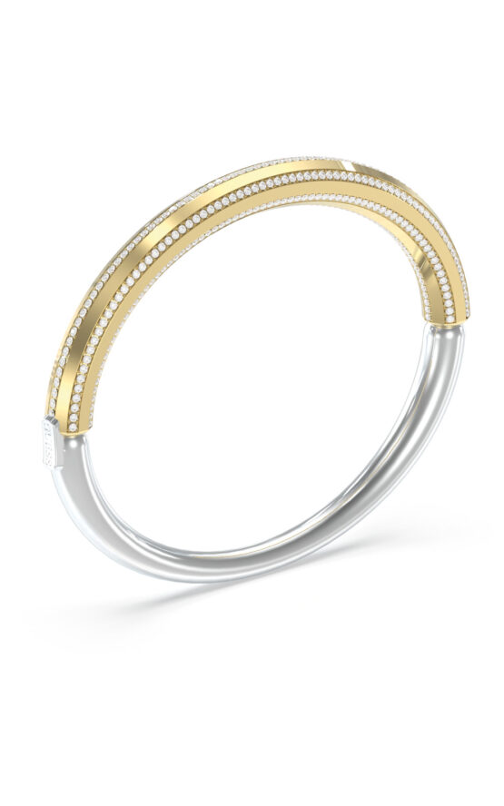 GUESS STEEL MAJORELLE JUBB05367JWYGRHL Χειροπέδα Δίχρωμη Με Πέτρες