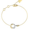 GUESS STEEL MAJORELLE JUBB05374JWYGRHL Βραχιόλι Χρυσό Με Δίχρωμους Κρίκους Με Πέτρες