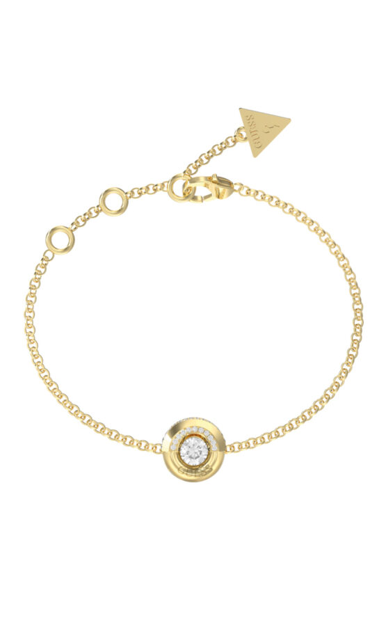 GUESS STEEL MAJORELLE JUBB05378JWYGL Βραχιόλι Χρυσό Με Σχέδιο Με Πέτρες