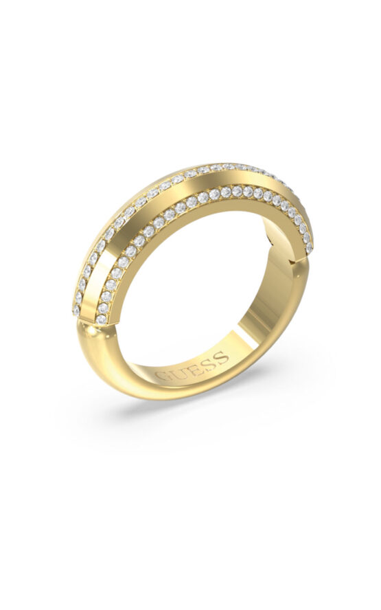 GUESS STEEL MAJORELLE JUBR05370JWYG54 Δαχτυλίδι Χρυσό Με Πέτρες