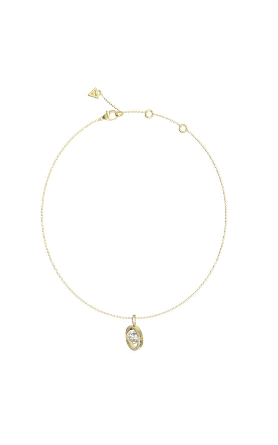 GUESS STEEL M'AMA NON M'AMA JUBN04658JWYGT/U Κολιέ Χρυσό Με Κρεμαστό Σχέδιο