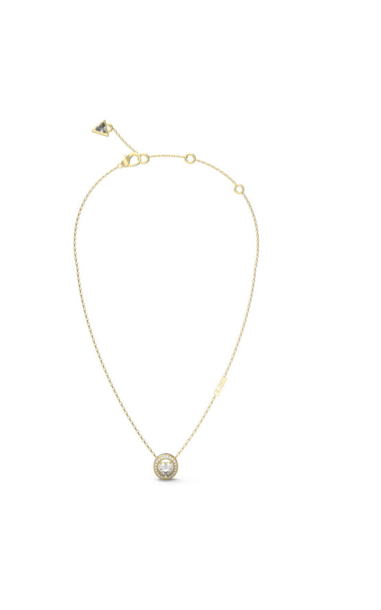 GUESS STEEL M'AMA NON M'AMA JUBN04667JWYGT/U Κολιέ Χρυσό Με Καρδιά