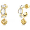GUESS STEEL MAMOUNIA JUBE05571JWYGT/U Σκουλαρίκια Χρυσά Με Πέτρες Και Λογότυπο