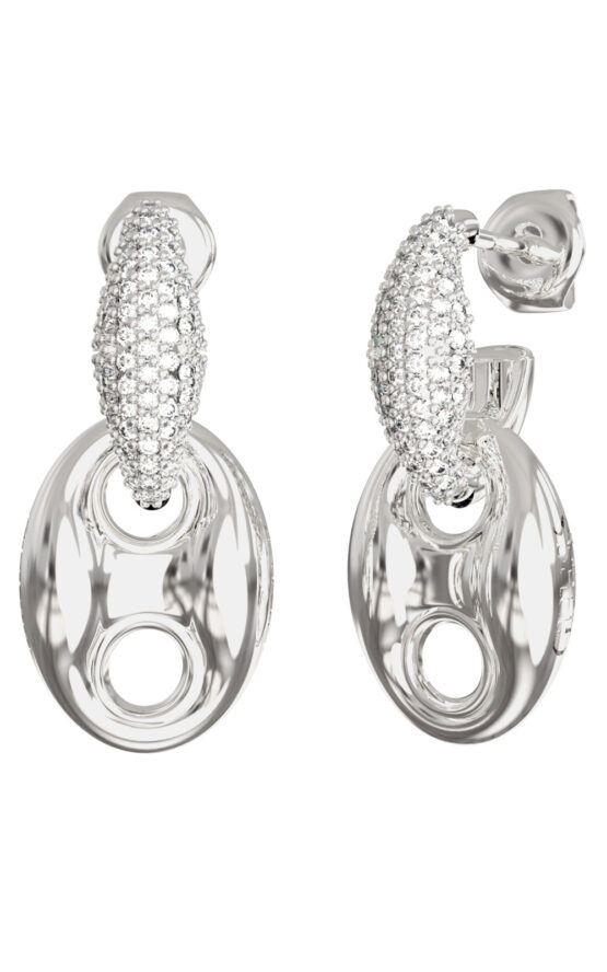 GUESS STEEL MARINA JUBE06221JWRHT/U Σκουλαρίκια Ασημένια Με Πέτρες