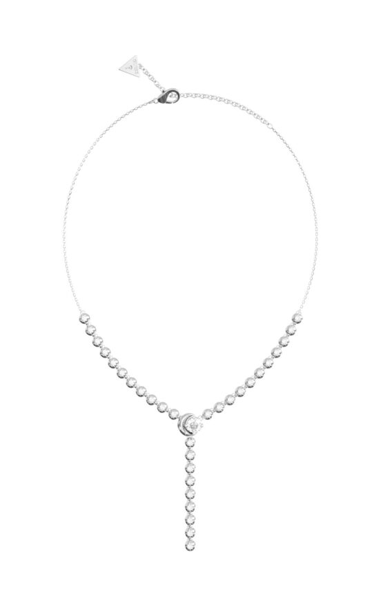 GUESS STEEL MARINA JUBN06231JWRHT/U Κολιέ Ασημένιο Με Πέτρες