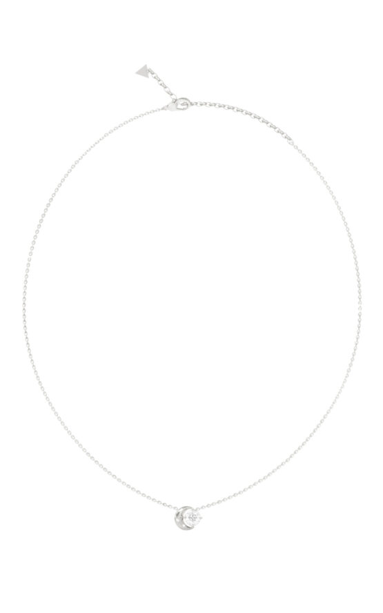 GUESS STEEL MARINA JUBN06232JWRHT/U Κολιέ Ασημένιο Με Πέτρα