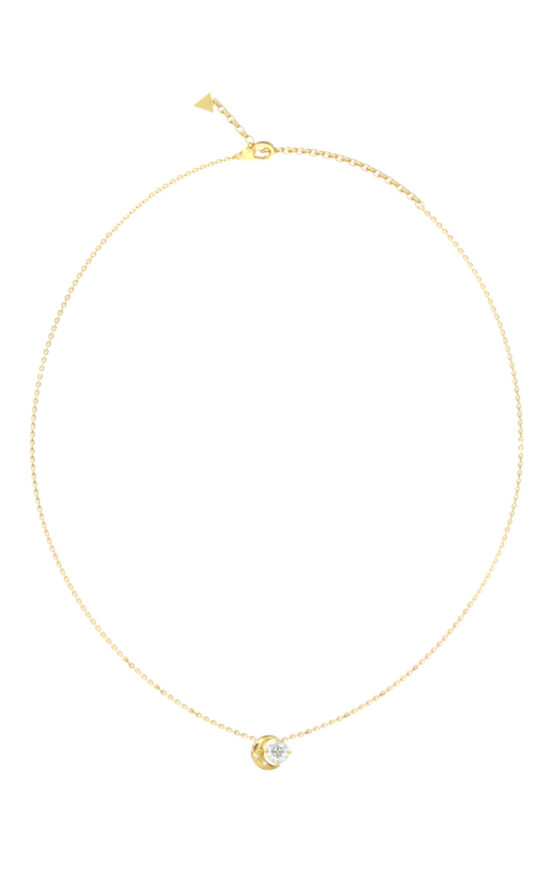 GUESS STEEL MARINA JUBN06232JWYGT/U Κολιέ Χρυσό Με Πέτρα