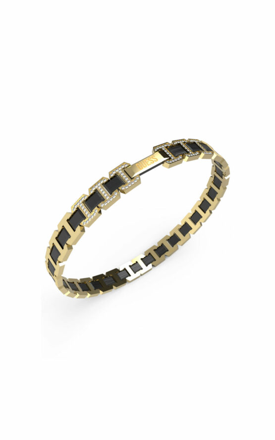 GUESS STEEL MONTECARLO JUMB04027JWYGBKT-U Δίχρωμη Χειροπέδα Με Πέτρες
