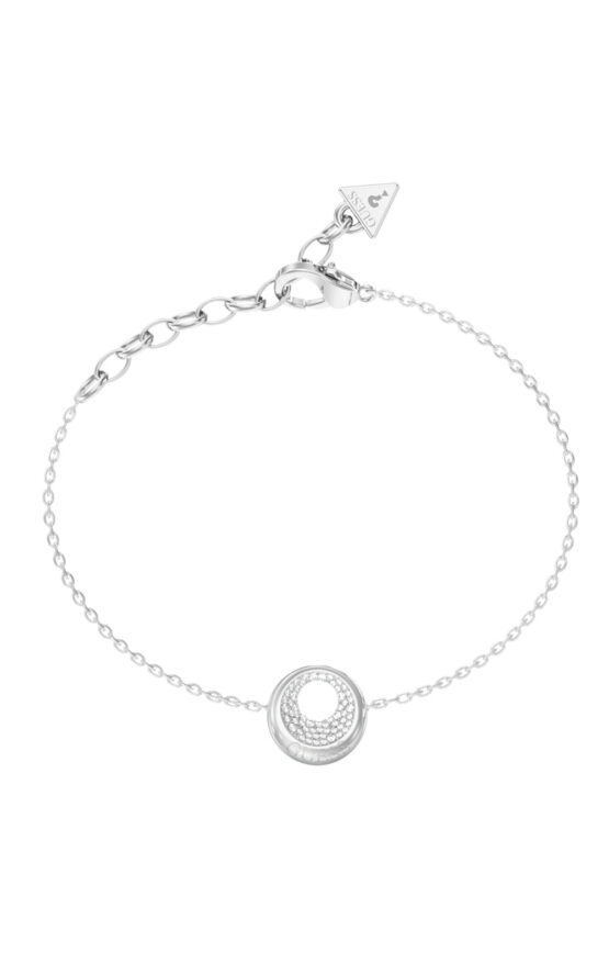 GUESS STEEL MOON DROPS JUBB06246JWRHL Βραχιόλι Ασημένιο Με Σχέδιο Με Πέτρες