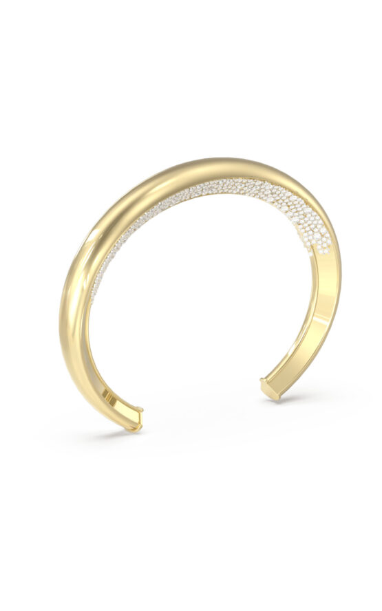 GUESS STEEL MOON DROPS JUBB06251JWYGL Χειροπέδα Χρυσή Με Πέτρες