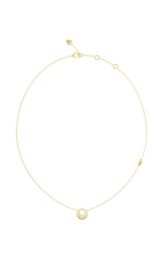 GUESS STEEL MOON DROPS JUBN06245JWYGT/U Κολιέ Χρυσό Με Σχέδιο Με Πέτρες