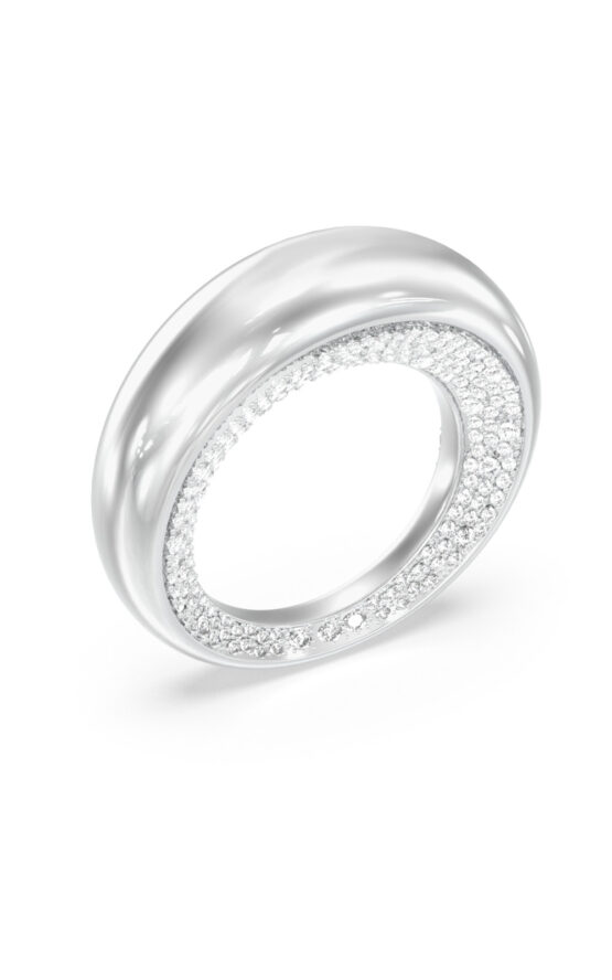 GUESS STEEL MOON DROPS JUBR06250JWRH54 Δαχτυλίδι Ασημένιο Με Πέτρες