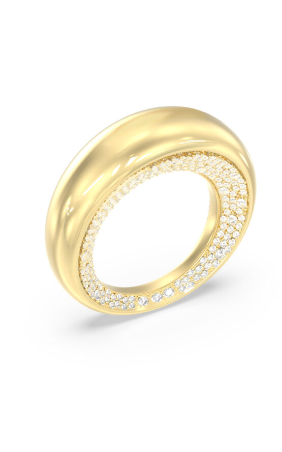 GUESS STEEL MOON DROPS JUBR06250JWYG56 Δαχτυλίδι Χρυσό Με Πέτρες