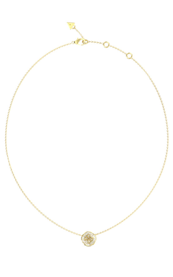GUESS STEEL MORNING GRACE JUBN06379JWYGT/U Κολιέ Χρυσό Με Σχέδιο Με Πέτρες