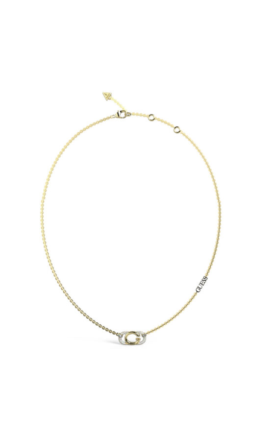 GUESS STEEL OH MY G JUBN04509JWYGT/U Κολιέ Χρυσό Με Λογότυπα Και Πέτρες