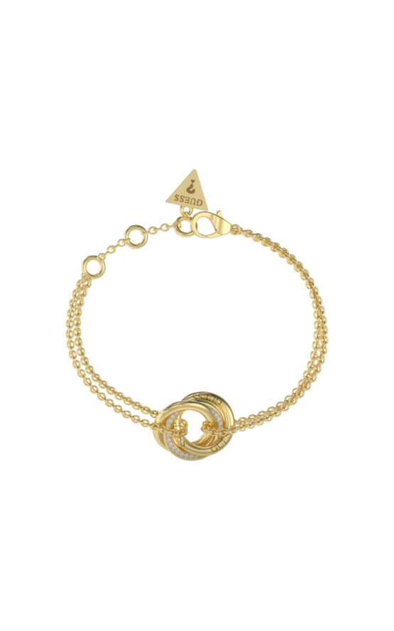 GUESS STEEL PERFECT JUBB04063JWYGL Χρυσό Βραχιόλι Με Ενωμένους Κρίκους