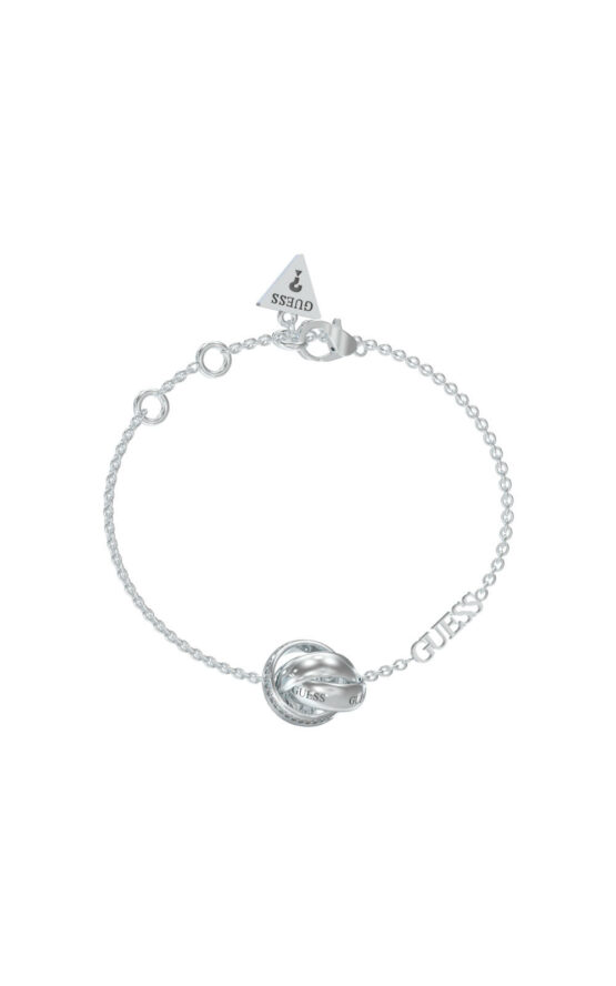 GUESS STEEL PERFECT JUBB04069JWRHL Ασημένιο Βραχιόλι Με Ενωμένους Κρίκους