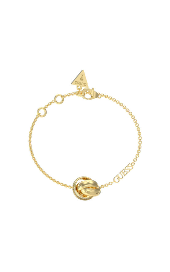 GUESS STEEL PERFECT JUBB04069JWYGL Χρυσό Βραχιόλι Με Ενωμένους Κρίκους
