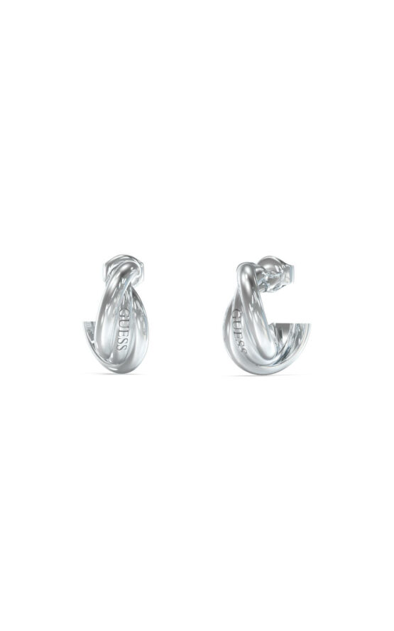 GUESS STEEL PERFECT JUBE04070JWRHT-U Ασημένια Σκουλαρίκια Κρίκοι