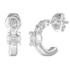 GUESS STEEL PIERCING STUDIO JUBE06271JWRHT/U Κρίκοι Ασημένιοι Με Πέτρες