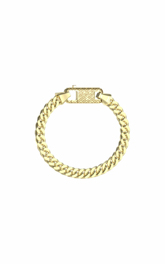 GUESS STEEL PITSTOP JUMB04458JWYGL Βραχιόλι Χρυσό Με Λογότυπο