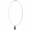 GUESS STEEL RACER TAG JUMN04038JWSTBKT/U Κολιέ Ασημένιο Με Σχέδιο Και Λογότυπο