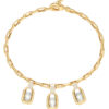 GUESS STEEL RADIOSA JUBB06386JWYGL Βραχιόλι Χρυσό Με Τσάρμς Με Πέτρες