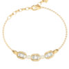 GUESS STEEL RADIOSA JUBB06388JWYGL Βραχιόλι Χρυσό Με Πέτρες