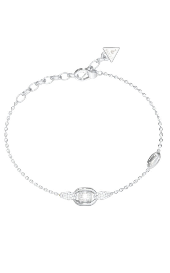 GUESS STEEL RADIOSA JUBB06390JWRHL Βραχιόλι Ασημένιο Με Σχέδιο Με Πέτρες