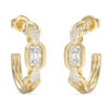 GUESS STEEL RADIOSA JUBE06387JWYGT/U Κρίκοι Χρυσοί Με Πέτρες