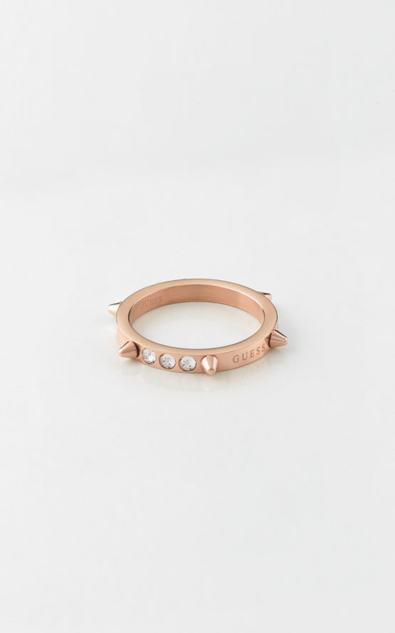 GUESS STEEL REBEL REBEL UBR79033-56 Ροζ Χρυσό Δαχτυλίδι Με Καρφάκια