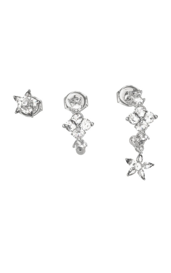 GUESS STEEL SECRET GARDEN JUBE06035JWRHT/U Σκουλαρίκια Ασημένια Με Πέτρες Σε Κουτάκι