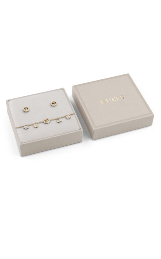 GUESS STEEL SECRET GARDEN JUBS06059JWYGS Κουτάκι Με Χρυσό Βραχιόλι Και Σκουλαρίκια