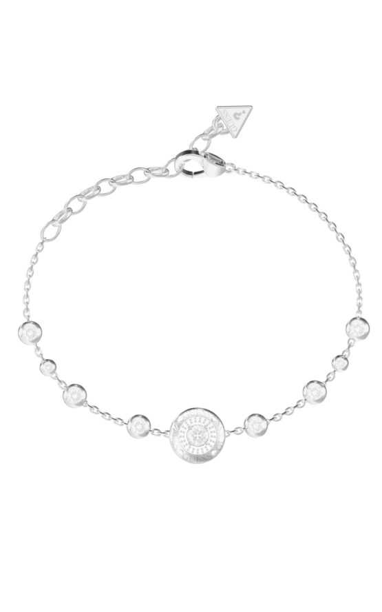 GUESS STEEL SPARKS JUBB06274JWRHL Βραχιόλι Ασημένιο Με Πέτρες Με Σχέδιο Με Πέτρες
