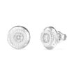 GUESS STEEL SPARKS JUBE06289JWRHT/U Σκουλαρίκια Ασημένια Με Λογότυπο Και Πέτρες