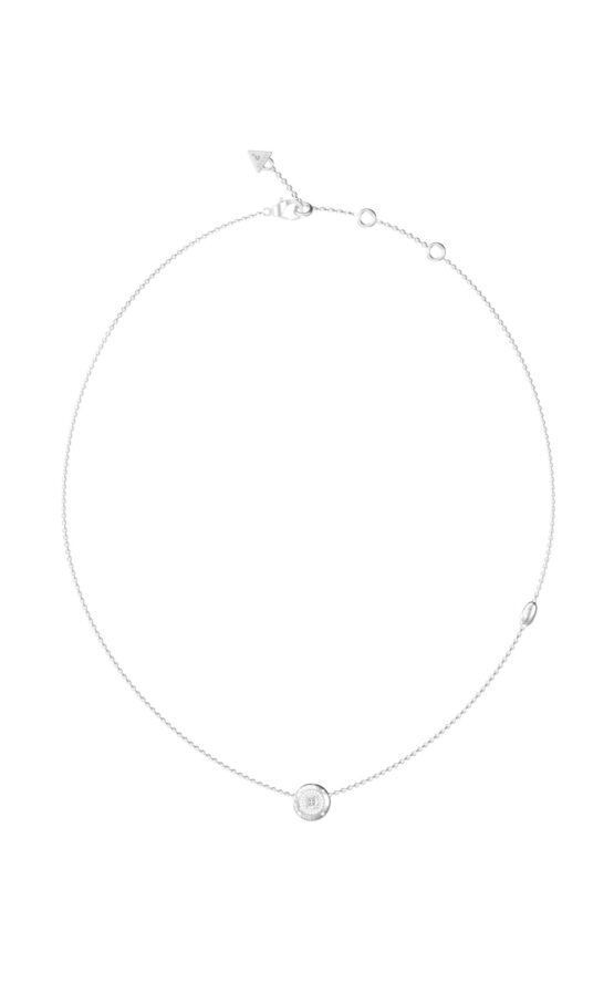 GUESS STEEL SPARKS JUBN06287JWRHT/U Κολιέ Ασημένιο Με Σχέδιο