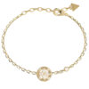 GUESS STEEL SPINNING BLOOM JUBB06462JWYGL Βραχιόλι Χρυσό Με Σχέδιο Με Πέτρες