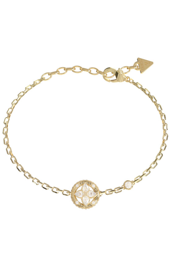 GUESS STEEL SPINNING BLOOM JUBB06462JWYGL Βραχιόλι Χρυσό Με Σχέδιο Με Πέτρες