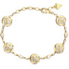 GUESS STEEL SPINNING BLOOM JUBB06466JWYGL Βραχιόλι Χρυσό Με Σχέδια Με Πέτρες