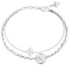GUESS STEEL SPINNING BLOOM JUBB06469JWRHL Βραχιόλι Ασημένιο Με Διπλή Αλυσίδα Με Σχέδια