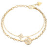 GUESS STEEL SPINNING BLOOM JUBB06469JWYGL Βραχιόλι Χρυσό Με Διπλή Αλυσίδα Με Σχέδια