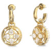 GUESS STEEL SPINNING BLOOM JUBE06463JWYGT/U Σκουλαρίκια Χρυσά Με Πέτρες