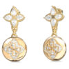 GUESS STEEL SPINNING BLOOM JUBE06470JWYGT/U Σκουλαρίκια Χρυσά Με Πέτρες