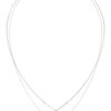 GUESS STEEL SPINNING BLOOM JUBN06468JWRHT/U Κολιέ Ασημένιο Με Διπλή Αλυσίδα Με Σχέδια Με Πέτρες
