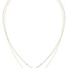 GUESS STEEL SPINNING BLOOM JUBN06468JWYGT/U Κολιέ Χρυσό Με Διπλή Αλυσίδα Με Σχέδια Με Πέτρες
